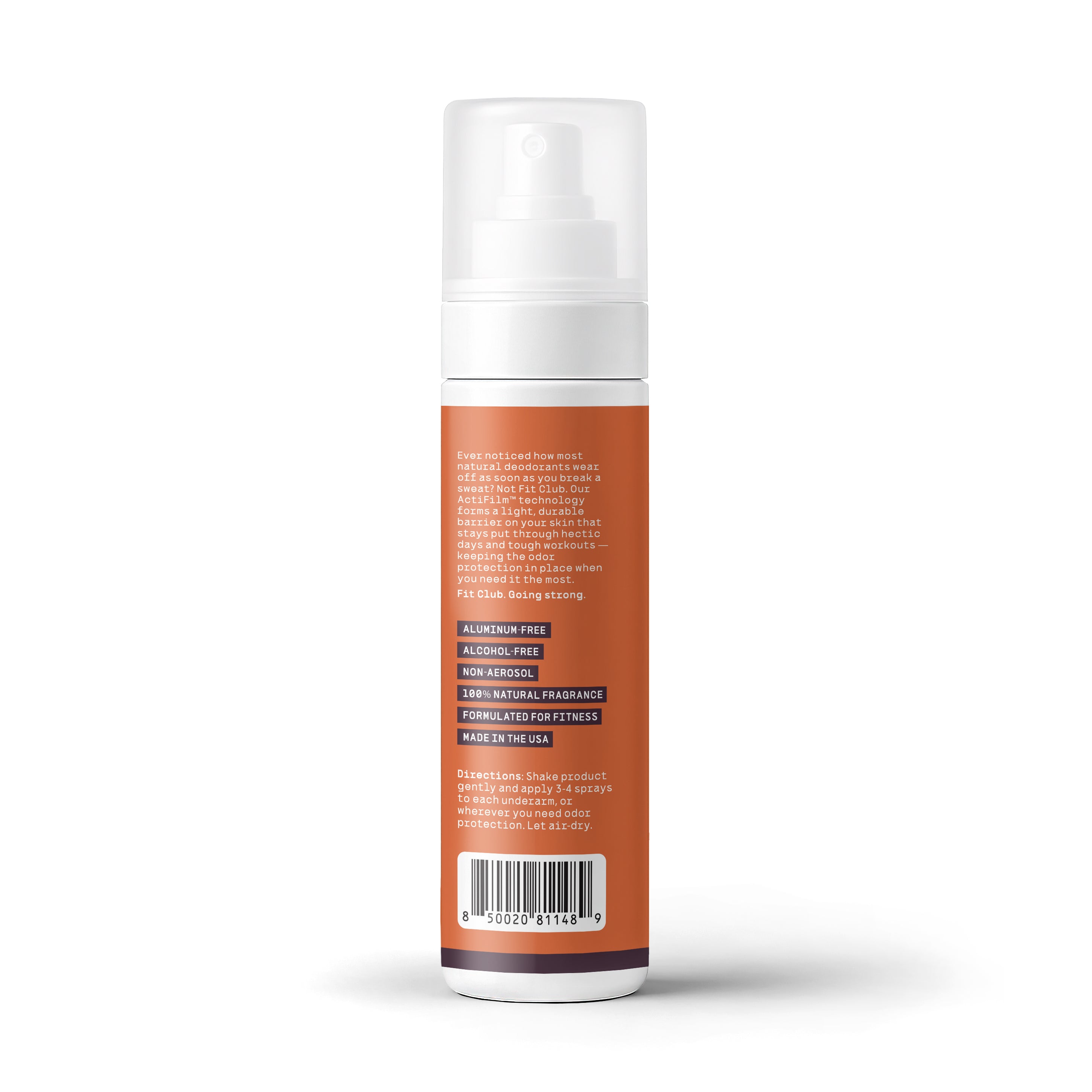 Aluminum-Free Barrier Deodorant Spray for Active Lifestyles