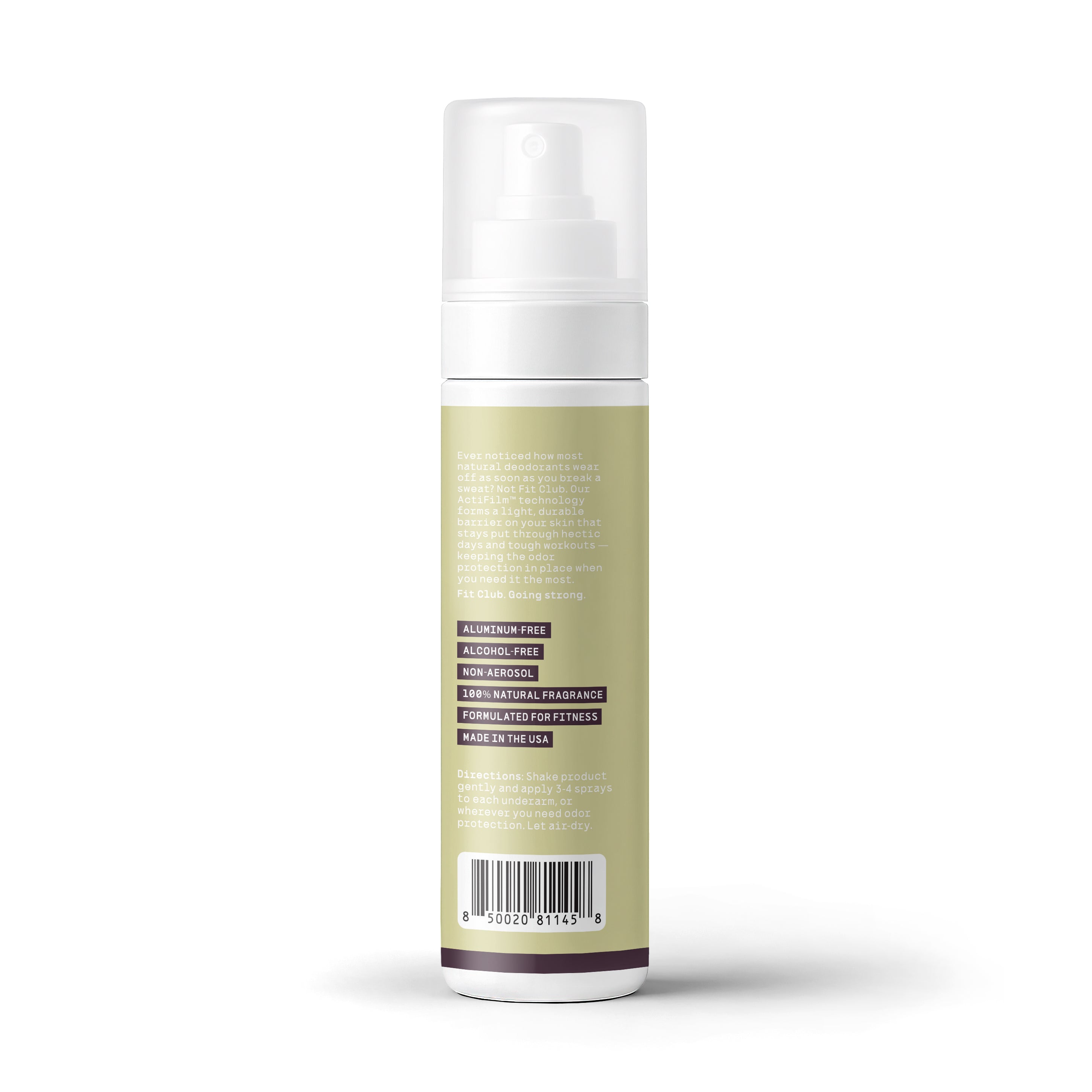 Aluminum-Free Barrier Deodorant Spray for Active Lifestyles