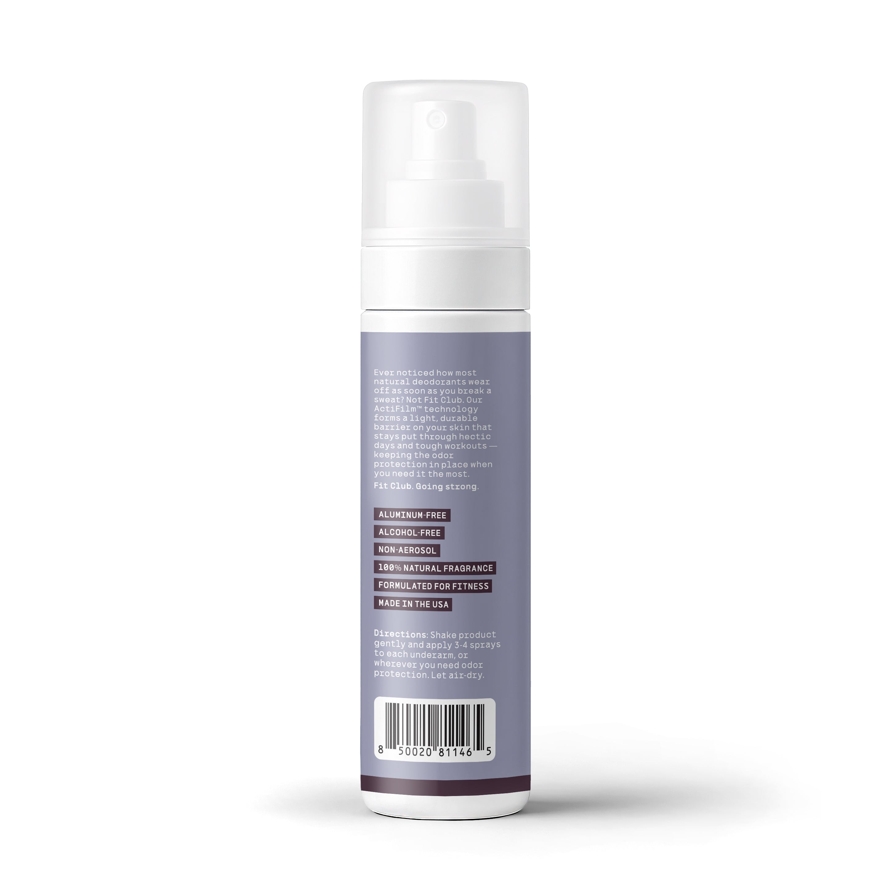 Aluminum-Free Barrier Deodorant Spray for Active Lifestyles