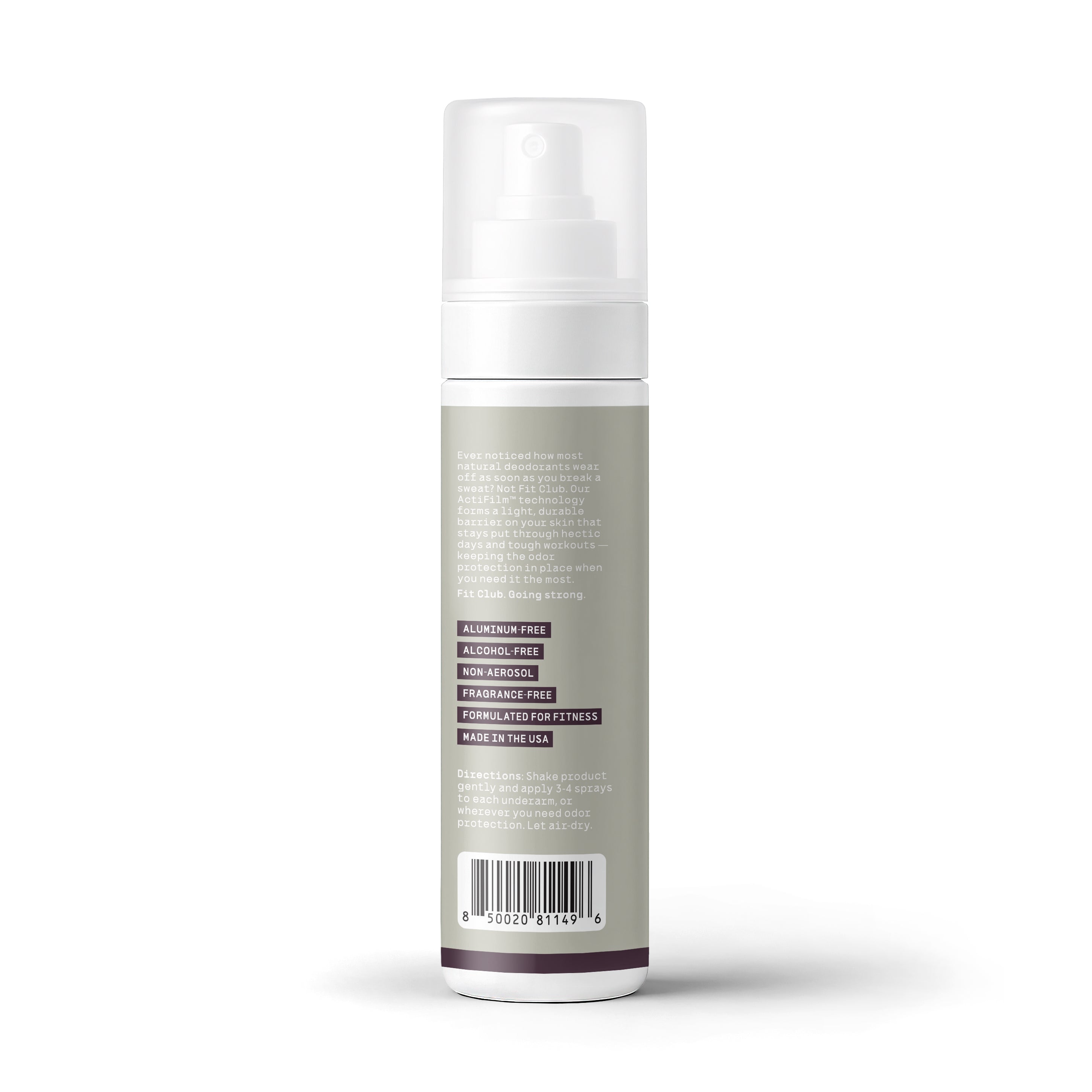 Aluminum-Free Barrier Deodorant Spray for Active Lifestyles